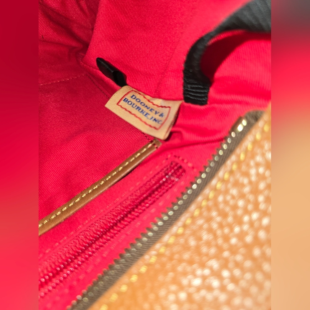 DOONEY & BOURKE Tan Pebbled Leather Satchel - Picture 11 of 13